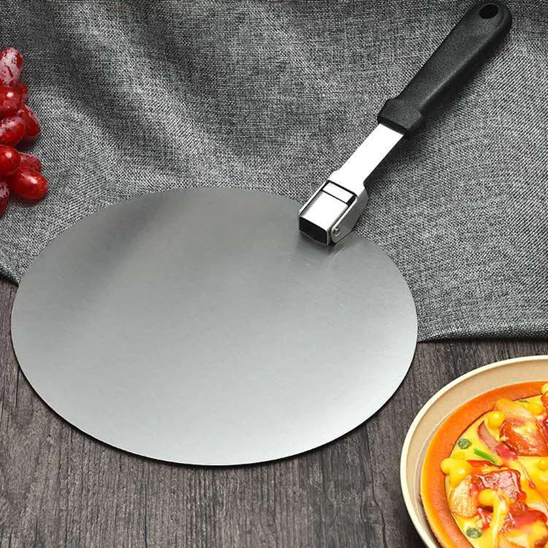 Afralia™ Stainless Steel Pizza Shovel Collapsible Pizza Peel Baking Tool