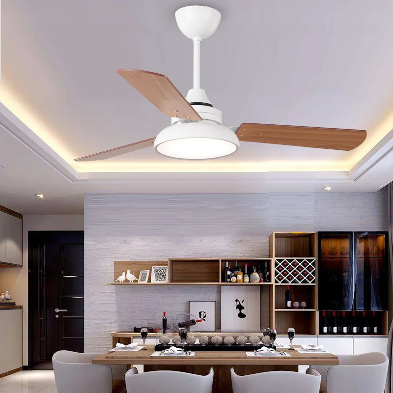 Afralia™ Wooden Ceiling Fans 42-48 inch with Lights & Remote, Industrial Design