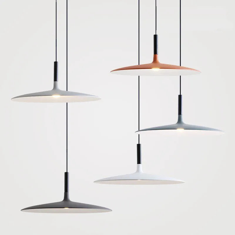 Afralia™ Nordic Scandinavian Pendant Light Metal Suspension Saucer Lamp