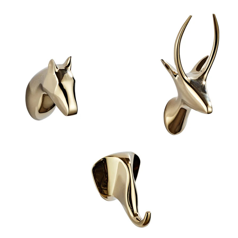 Afralia™ Brass Robe Hooks Towel Holder Wall Mount Coat Hat Bag Hanger