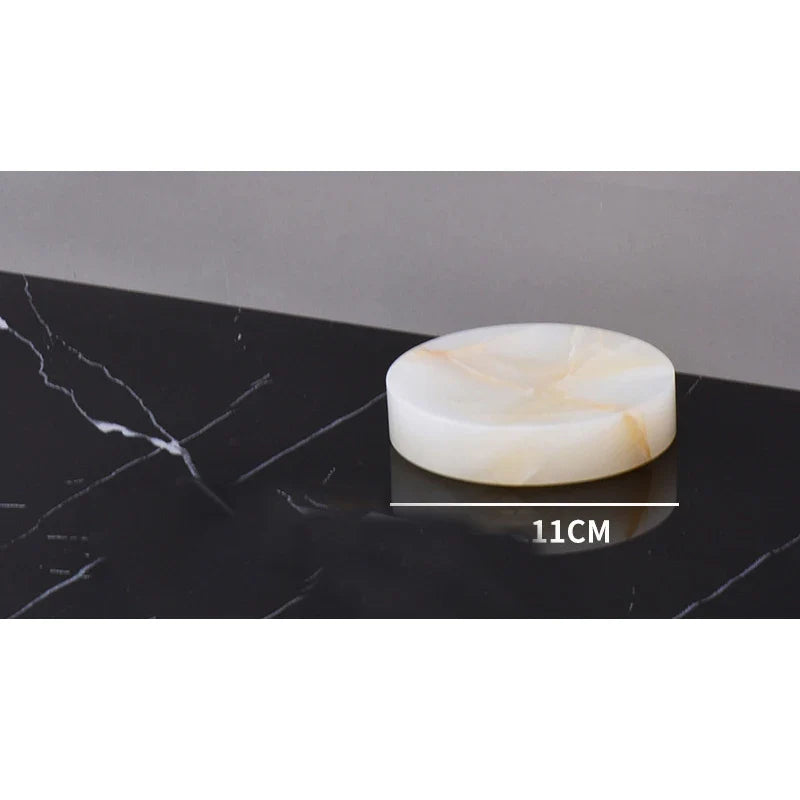 Afralia™ White Onyx Marble Bathroom Set