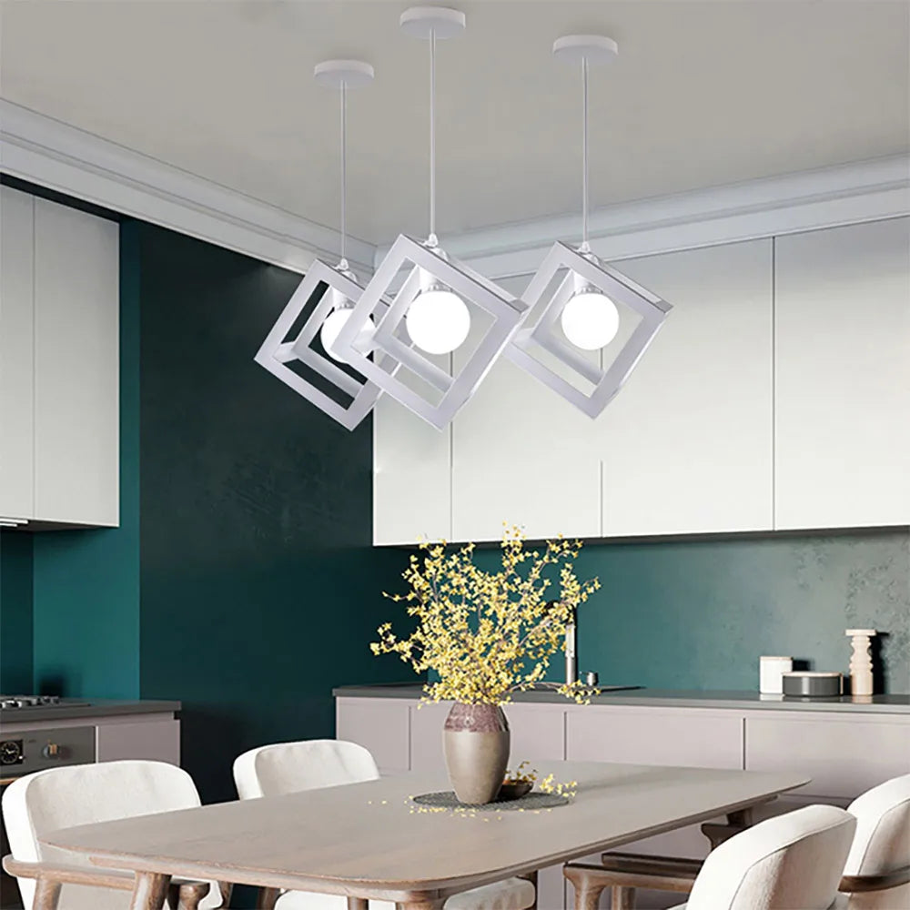 Afralia™ Nordic Vintage LED Pendant Light Colorful Hanging Fixture for Home and Hospitality