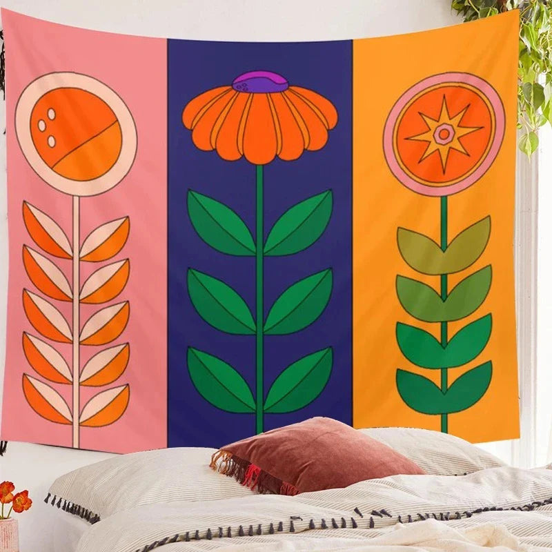 Afralia™ Sunflower Tapestry Wall Hanging - INS Style Colorful Living Room Decor