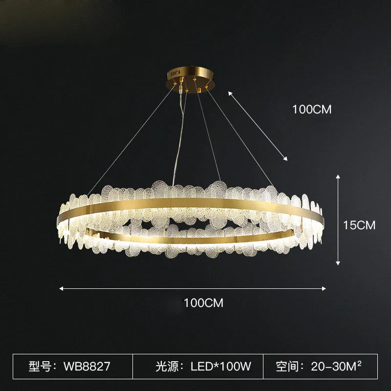 Afralia™ Golden Stainless Steel LED Designer Chandelier for Dining Room