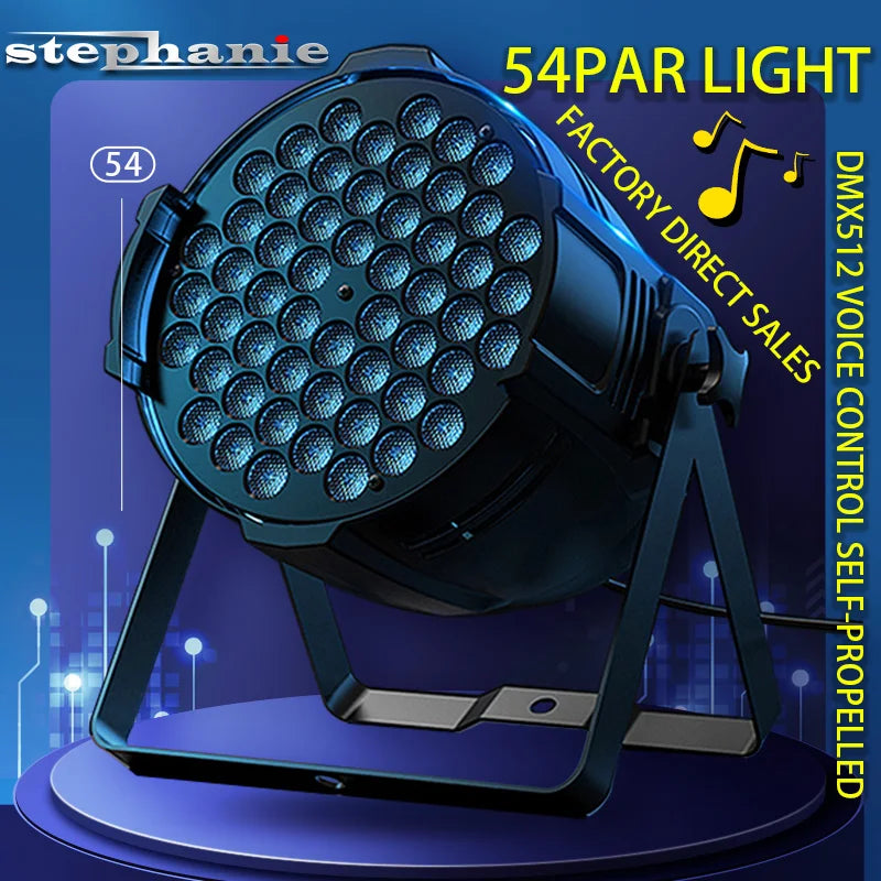 Afralia™ RGB LED Par Light 54*3W DJ Stage Lighting Strobe Effect