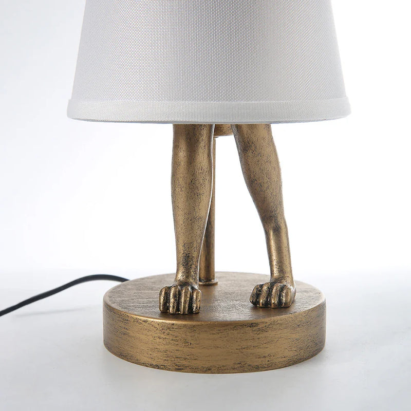 Afralia™ Bathing Rabbit Resin Table Lamp for Living Room and Bedroom Decor