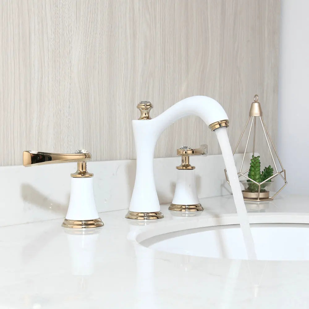 Afralia™ Matte Black Bathroom Faucet Set with 2 Handles for Bathtub and Basin