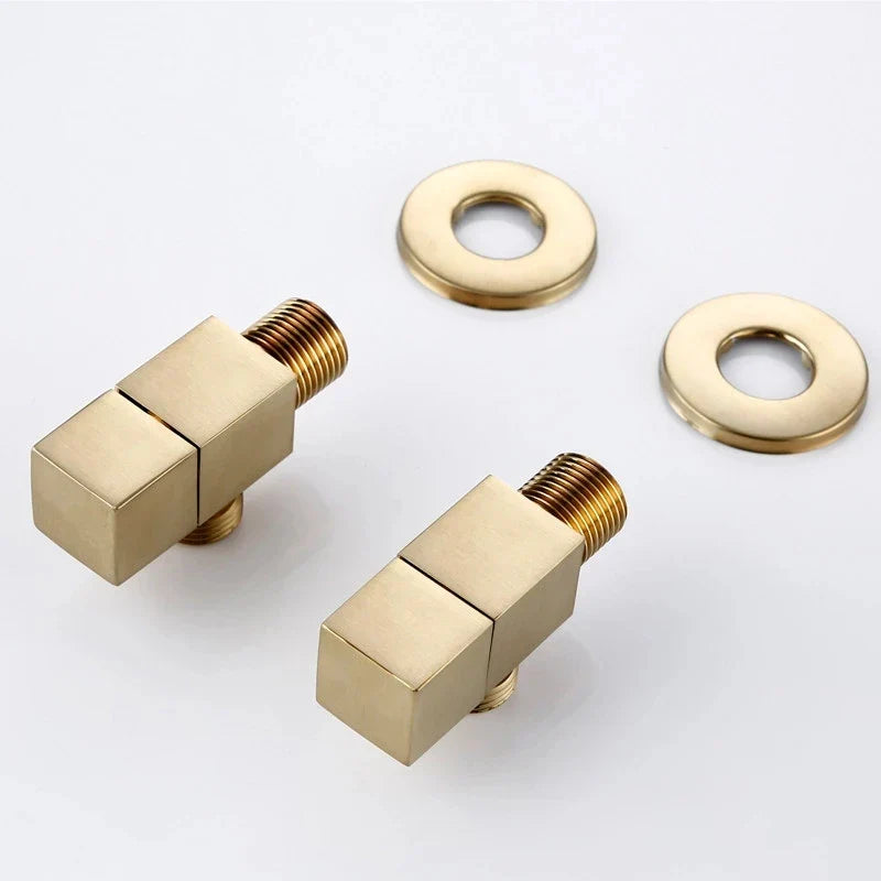 Afralia™ Brass Black Angle Valve for Bathroom Water Control