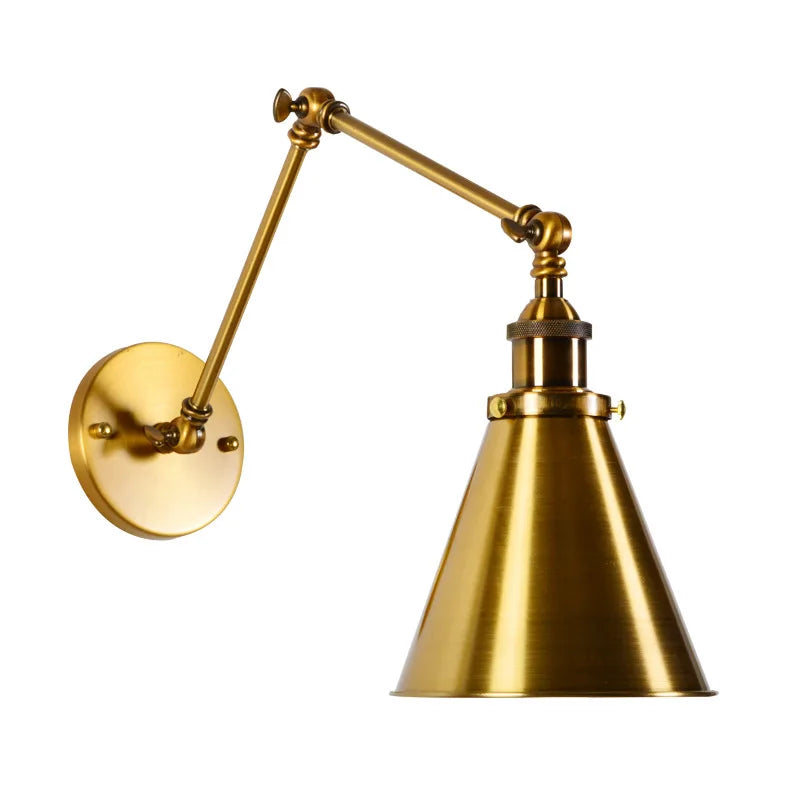 Nordic Gold Foldable Wall Lamp by Afralia™ - Industrial Retro Style for Home and Restaurants