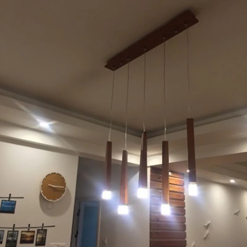Afralia™ Wooden Pendant Lights: Nordic Style Hanging Lamp Fixtures for Home and Commercial Spaces