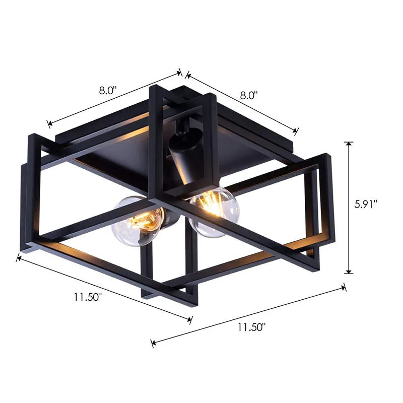 Afralia™ Black Modern LED Ceiling Chandelier for Living Room Bedroom Study Home
