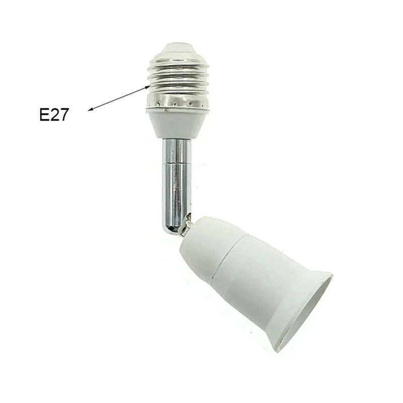 Afralia™ Flexible E27 Socket Extender - 2 Pack Adapter for Screw Bulb Extension