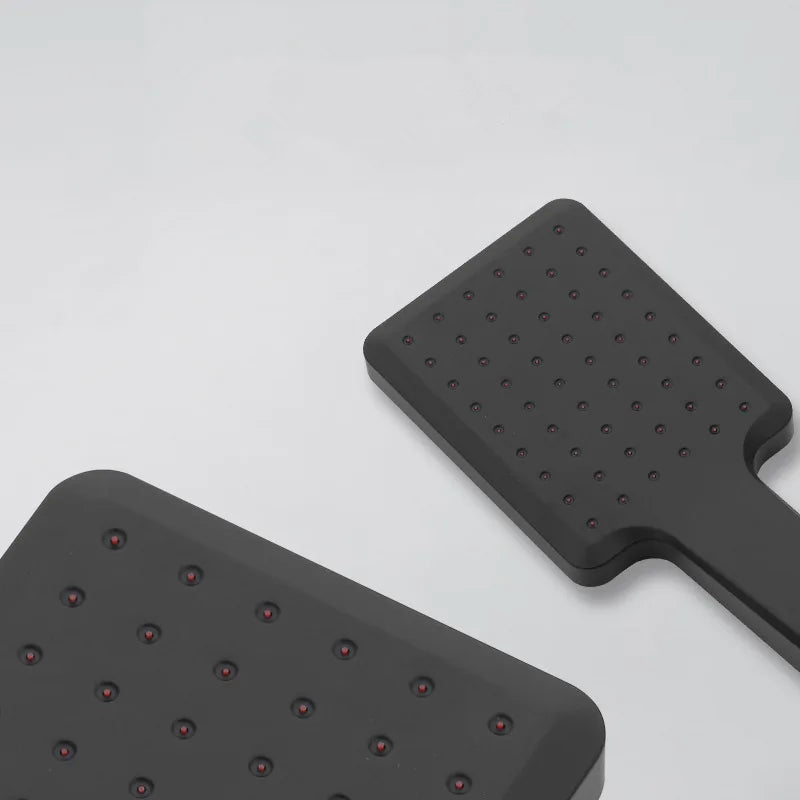 Afralia™ Hand-held Shower Head: High Pressure, Water Saving, Black Bathroom Nozzle