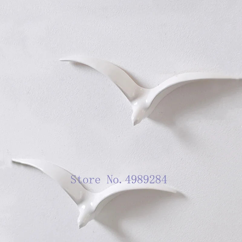 Afralia™ Bird Ceramic Pendant Wall Decor Gold Seagull Wild Goose Modern Home