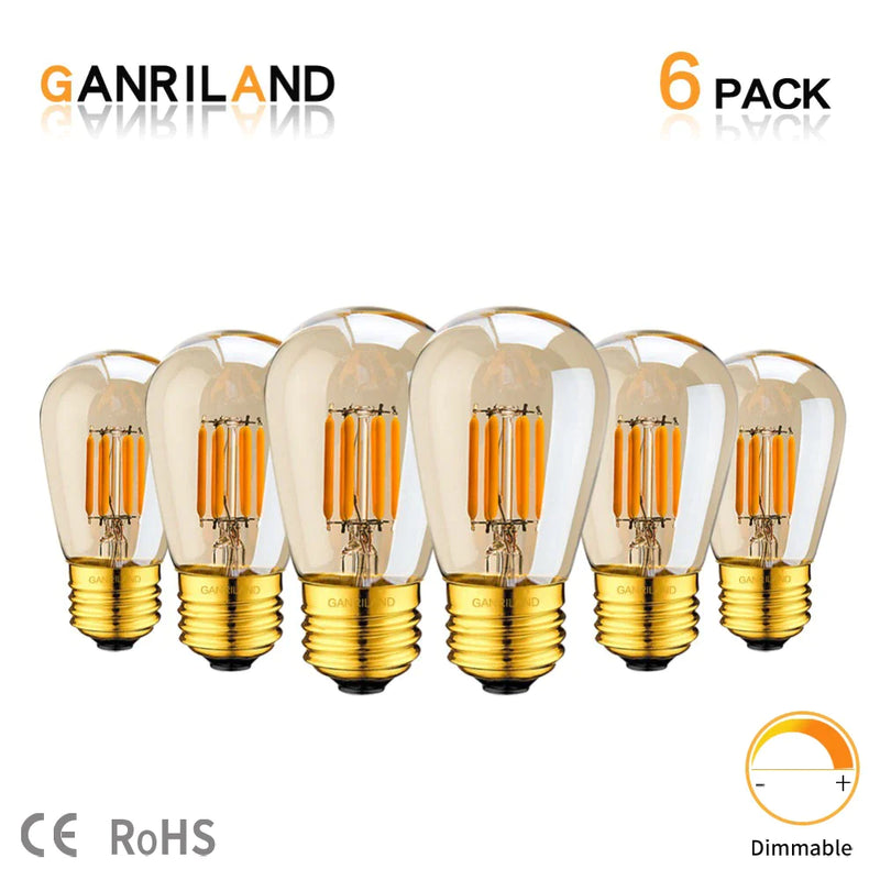 Afralia™ LED Filament Bulb 3W ST45 Gold Dimmable E26 E27 2200K Indoor Decorative