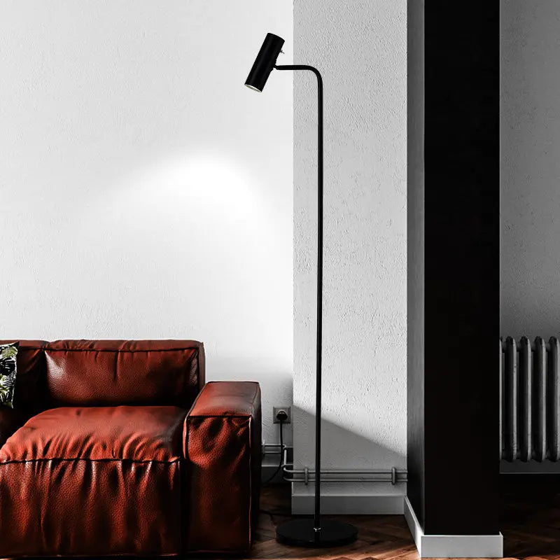 Afralia™ Metal Marble Base Floor Lamp - Minimalist Modern Standing Light