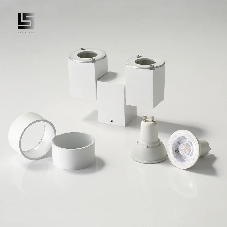 Afralia™ Square LED Ceiling Downlight DUO GU10 Kitchen Living Room Decor Lighting