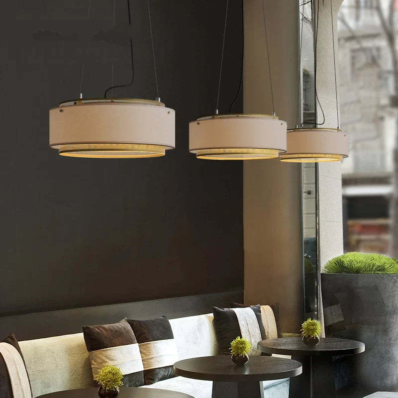 Afralia™ Copper Gold LED Round Pendant Light Industrial Kitchen Living Room Dining Fixture