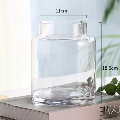 Afralia™ Gold Glass Vase Hydroponic Plant Flowers Living Room Dining Table Decor