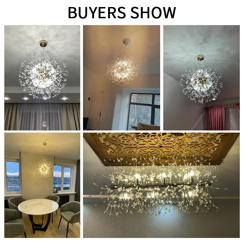 Afralia™ Gold/Silver LED Crystal Chandelier for Home Living Dining Study Hall Bedroom