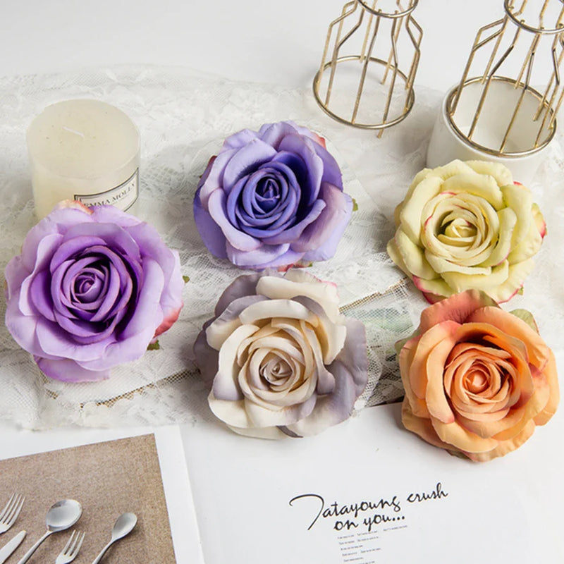 Afralia™ Silk Roses - 100Pcs 10Cm Artificial Flowers | Wedding, Christmas, DIY, Home Decor