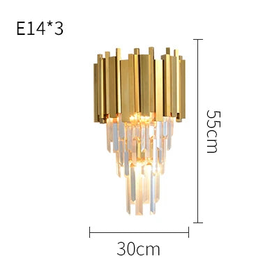 Afralia™ LED Crystal Wall Sconce for Bedroom and Foyer