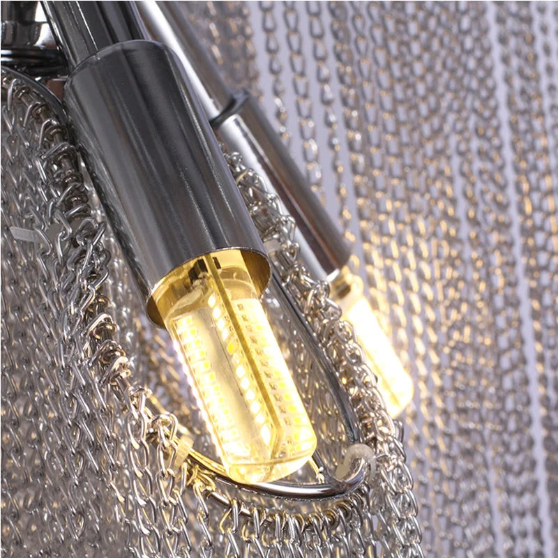 Afralia™ Modern Luxury Tassel Chandelier with E14 Base Aluminum Lamp for Indoor Decor