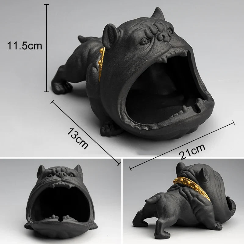 Afralia™ Cartoon Dog Ashtray | Creative Animal Resin Home Decor Gift
