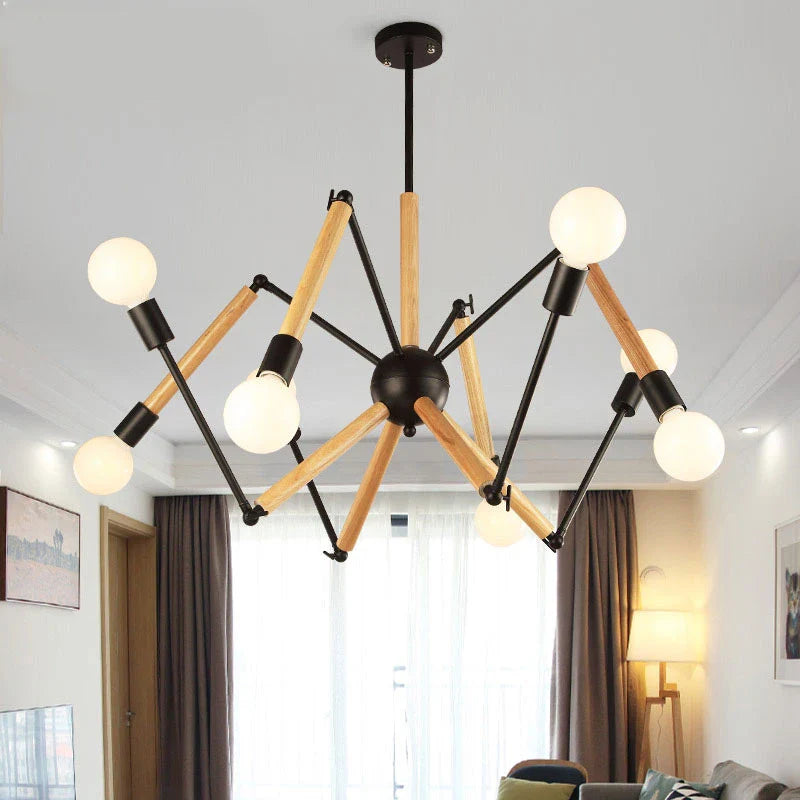 Afralia™ Spider Pendant Lights - 6/8/12 Arms, Black/White Suspension for Dining & Living Room