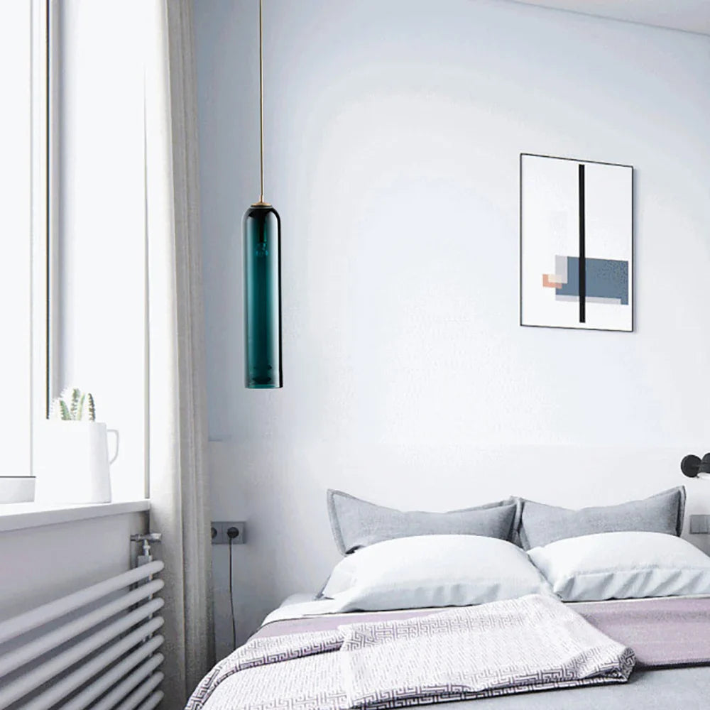Afralia™ Nordic Glass Pendant Lamps: Modern Luxury Indoor Lighting for Bedroom, Dining Room, and Kitchen