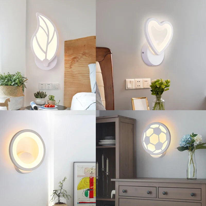 Afralia™ Acrylic LED Children's Wall Sconce, Creative Arts Decoration for Room, Study, Corridor