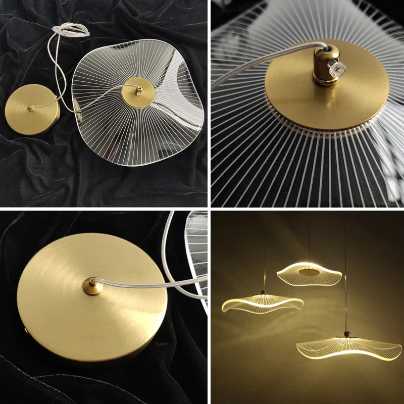 Afralia™ Lotus Leaf Chandelier: Modern Acrylic Design for Living Room, Bedroom, Aisle Decor