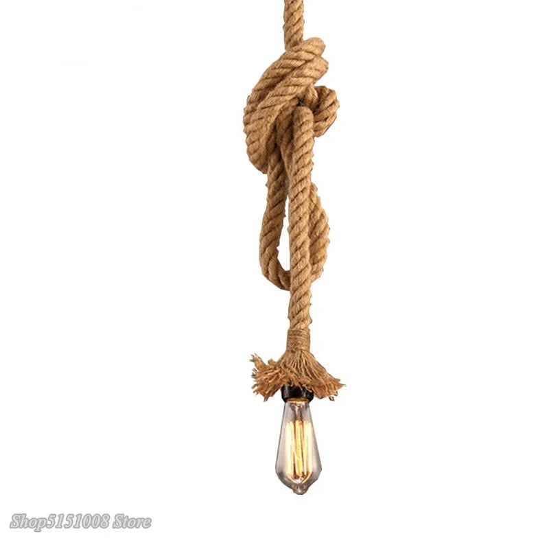 Afralia™ Hemp Rope Pendant Chandelier: Vintage Loft Spider Design for DIY Cafe Lighting