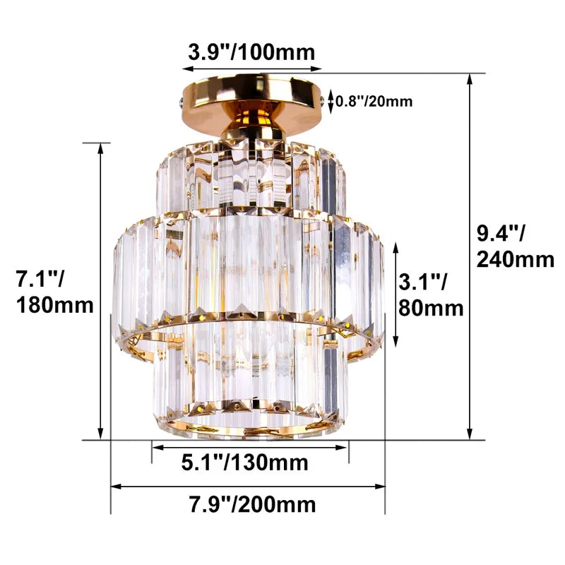 Afralia™ Crystal Chandelier: Elegant LED Ceiling Light for Living Room, Bedroom, and Aisle. Luxurious Modern Design.