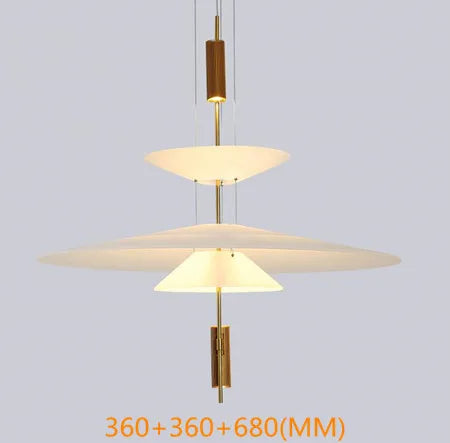 Afralia™ Nordic Flamingo Chandelier: White Light Minimalist Round Lamp for Living, Bed, Dining Room