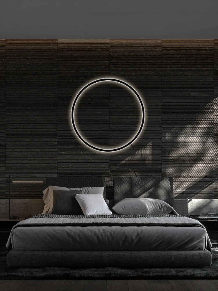 Afralia™ LED Ring Wall Lamp: Minimalist Living Room Decor & Atmosphere Light