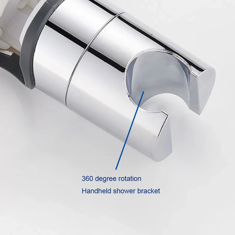 Afralia™ Adjustable Slider Shower Head Holder Bracket Chrome Mounting Accessory