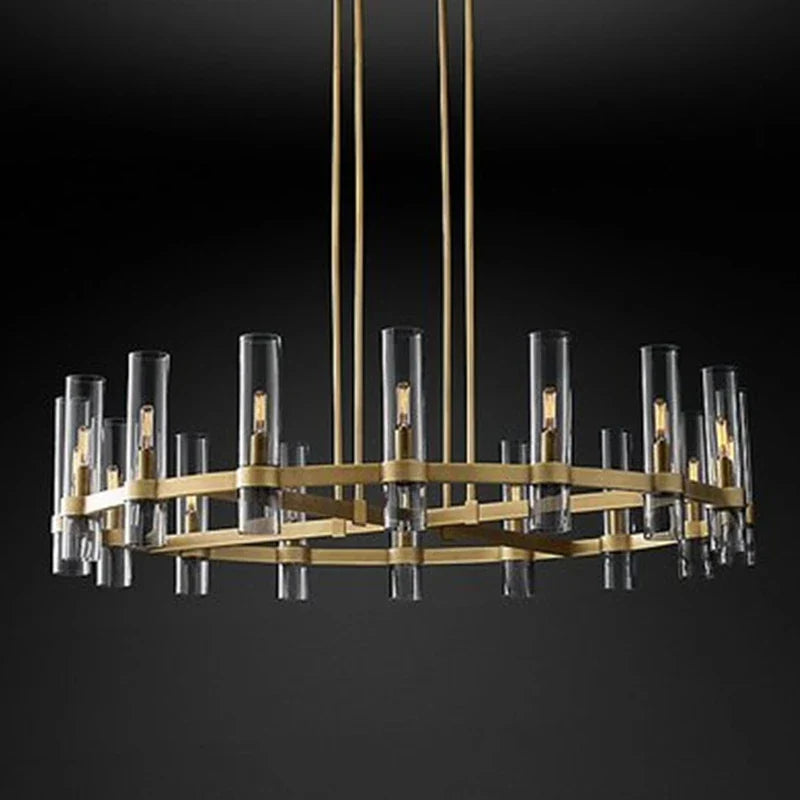 Afralia™ Glass Chandelier Pendant Lamp with E14 LED, Chrome Finish, Retro Design