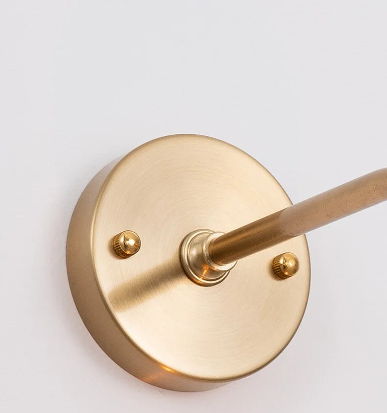 Afralia™ Amber Glass Wall Lamp Switch, Modern Copper LED Light for Home, Bedroom, Living Room