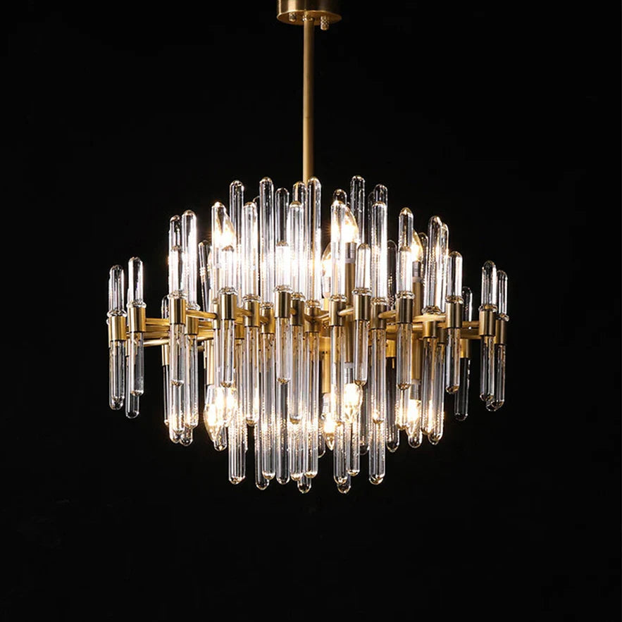 Afralia™ E14 LED Crystal Pendant Lights in Silver Gold Finish