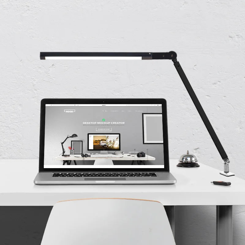 Afralia™ Clip LED Desk Lamp with Touch Dimmer for Office and Reading