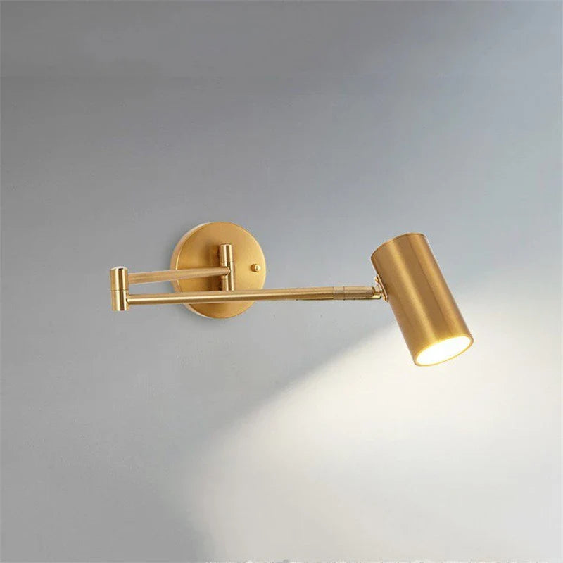 Afralia™ Telescopic Rocker Wall Light: Nordic Design LED Bedside Lamp for Simple Bedroom Decor