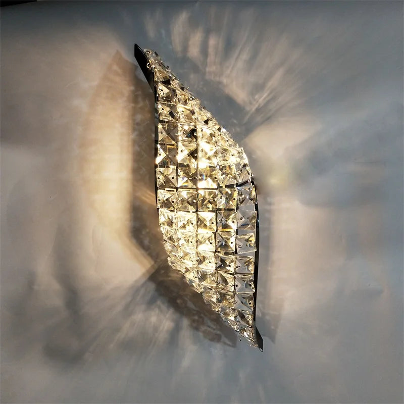 Afralia™ LED Crystal Wall Sconce with 2 Lights - Modern Home Lighting