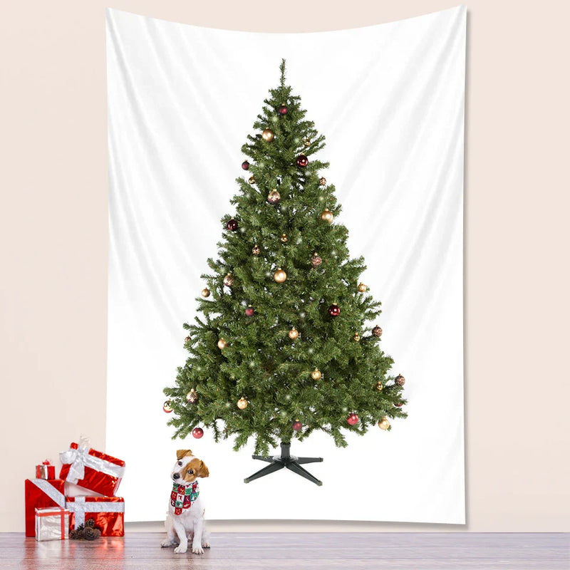 Afralia™ Christmas Tree Bedroom Tapestry Wall Decor Bohemian Mattress