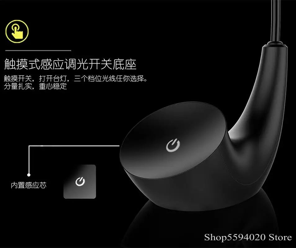 Afralia™ Touch Dimming LED Desk Lamp - Portable Eye Protecting Table Light
