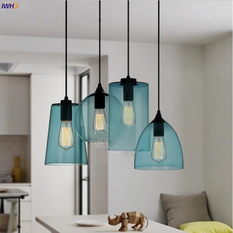 Afralia™ Glass LED Pendant Lamp: Modern Nordic Style Hanging Light for Home, Cafe, or Bar