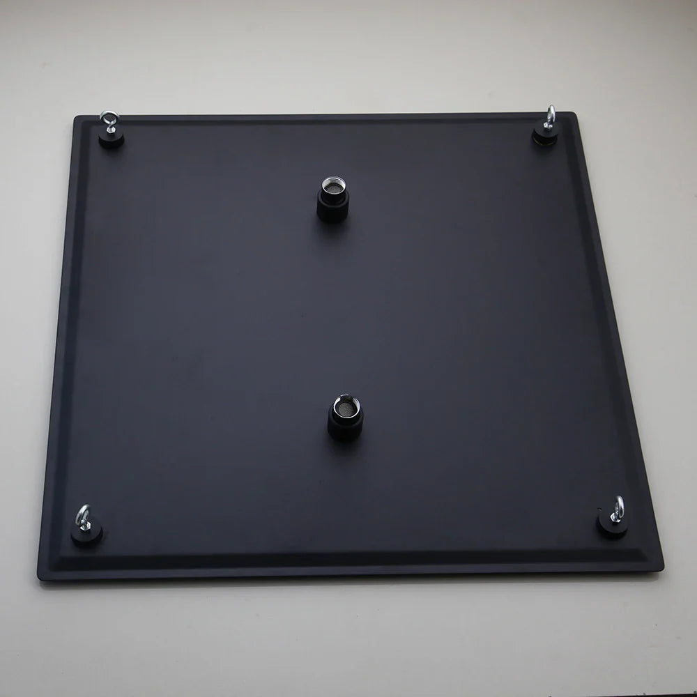 Afralia™ 20 Inch Super Slim Matte Black Square Rain Shower Head by Stainless Steel