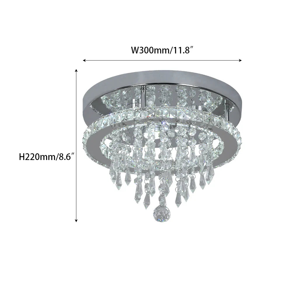 Afralia™ Crystal LED Ceiling Chandelier Modern Lighting Fixture for Home Hotel Decor