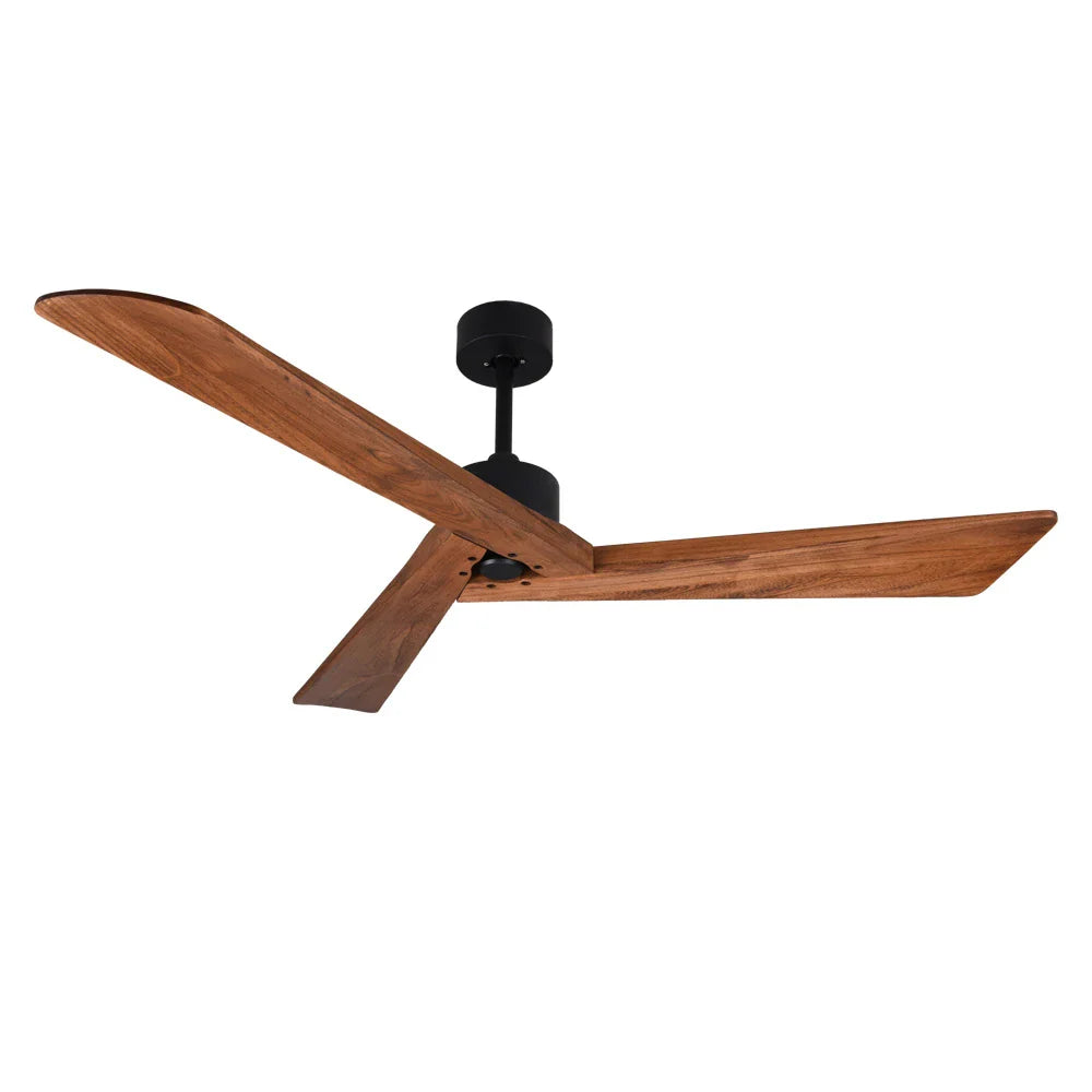 Afralia™ 60" Wood Ceiling Fan Remote Control Living Room Dining Loft DC Fan 220V