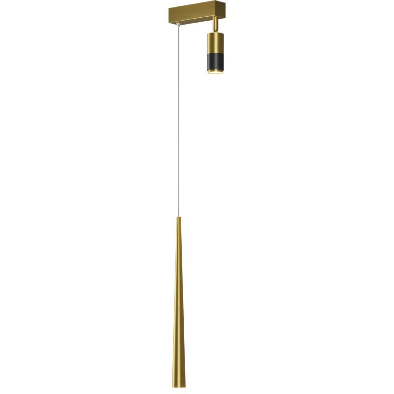 Afralia™ Black Gold Hanging Pendant Lamp: Modern Luxury Bedroom & Living Room Lighting